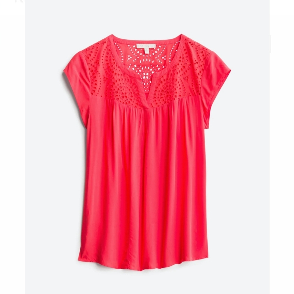 PALE SKY Kiara Eyelet Detail Top
